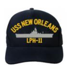 USS New Orleans LPH-11 Cap (Dark Navy) (Direct Embroidered)