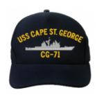 USS Cape St. George CG-71 Cap (Dark Navy) (Direct Embroidered)