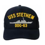 USS Stethem DDG-63 Cap (Dark Navy) (Direct Embroidered)