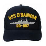 USS O'Bannon DD-987 Cap (Dark Navy) (Direct Embroidered)