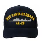 USS Santa Barbara AE-28 Cap (Dark Navy) (Direct Embroidered)