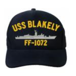 USS Blakely FF-1072 Cap (Dark Navy) (Direct Embroidered)