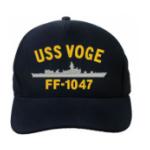 USS Voge FF-1047 Cap (Dark Navy) (Direct Embroidered)