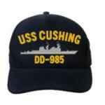 USS Cushing DD-985 Cap (Dark Navy) (Direct Embroidered)