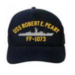 USS Robert E. Peary FF-1073 Cap (Dark Navy) (Direct Embroidered)
