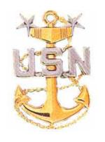 Navy Master Chief Petty Officer Cap Badge
