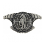 Navy Integrated Undersea's Surveillance Badge Full Size (Silver Oxidized Finish)