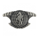 Navy Integrated Undersea's Surveillance Badge Miniature Size (Silver Oxidized Finish)