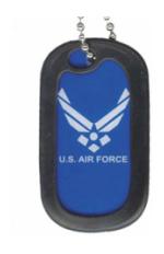 US Air Force Dog Tag with New Logo