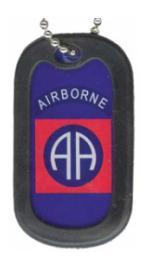 US Army 82nd Airborne Dog Tag