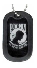 POW MIA Dog Tag