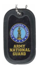 US Army National Guard Dog Tag