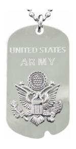 Army Dog Tag/Keychain