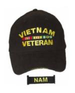 Vietnam Veteran Extreme Embroidery Cap with Ribbons