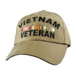 Vietnam Veteran Cap w/ Ribbons (Khaki)