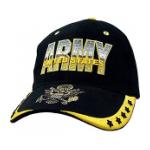 U.S. Army Cap w/ Stars on Visor (Black)