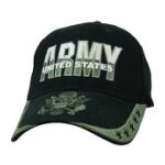 U.S. Army Cap w/ Stars on Visor Subdued (Black)