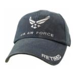 Air Force Retired Wing Logo Cap (Pre-Washed Dark Navy)