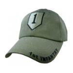 1st Infantry Division Subdued Cap (OD Green)