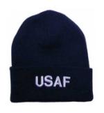 USAF Letters Logo Watch Cap (Dark Navy)