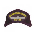 USS Bon Homme Richard CV-31 Cap (Dark Navy) (Direct Embroidered)