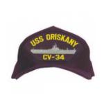 USS Oriskany CV-34 Cap (Dark Navy) (Direct Embroidered)