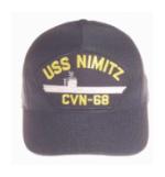 USS Nimitz CVN-68 Cap (Dark Navy) (Direct Embroidered)