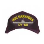 USS Saratoga CV-60 Cap (Dark Navy) (Direct Embroidered)