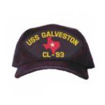 USS Galveston CL-93 Cap with Texas Emblem (Dark Navy) (Direct Embroidered)