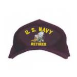U. S. Navy Retired Cap with Seabee Logo (Dark Navy)