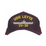 USS Leyte CV-32 Cap (Dark Navy) (Direct Embroidered)