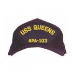 USS Queens APA-103 Cap (Dark Navy) (Direct Embroidered)