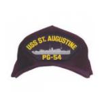 USS St. Ausgustine PG-54 Cap with Boat (Dark Navy) (Direct Embroidered)