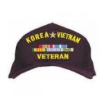 Korea Vietnam Veteran Cap with 5 Ribbons