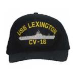 USS Lexington CV-16 Cap (Dark Navy) (Direct Embroidered)