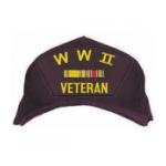 WWII Veteran Cap with 2 Ribbons