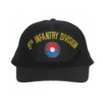 9th Infantry Division Cap (Black) (Direct Embroidered)