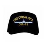 USS Coral Sea CVA-43 Cap (Dark Navy) (Direct Embroidered)