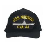 USS Midway CVA-41 Cap (Dark Navy) (Direct Embroidered)