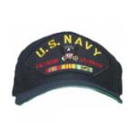 Navy Vietnam Veteran Cap with 3 Ribbons and Eagle