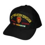 25th Infantry Division Vietnam Veteran Cap with 3 Ribbons and Patch