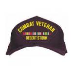 Combat Veteran Desert Storm Cap with 3 Ribbons