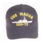 USS Mahan DDG-72 Cap (Dark Navy) (Direct Embroidered)