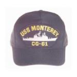 USS Monterey CG-61 Cap (Dark Navy) (Direct Embroidered)