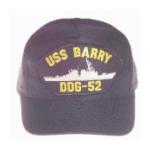 USS Barry DDG-52 Cap (Dark Navy) (Direct Embroidered)