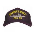 USS Robert G. Bradley FFG-49 Cap (Dark Navy) (Direct Embroidered)