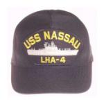 USS Nassau LHA-4 Cap (Dark Navy) (Direct Embroidered)