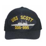 USS Scott DDG-995 Cap (Dark Navy) (Direct Embroidered)