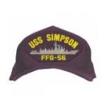 USS Simpson FFG-56 Cap (Dark Navy) (Direct Embroidered)