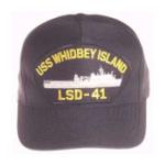 USS Whidbey Island LSD-41 Cap (Dark Navy) (Direct Embroidered)